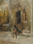 A Woman at Prayer in a Church-Mose Bianchi-Giclee Print
