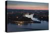 Mosel and Rhine Rivers Converge at Deutsches Eck, Koblenz, Rhineland-Palatinate, Germany, Europe-Charles Bowman-Stretched Canvas