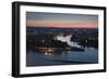 Mosel and Rhine Rivers Converge at Deutsches Eck, Koblenz, Rhineland-Palatinate, Germany, Europe-Charles Bowman-Framed Photographic Print