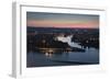 Mosel and Rhine Rivers Converge at Deutsches Eck, Koblenz, Rhineland-Palatinate, Germany, Europe-Charles Bowman-Framed Photographic Print