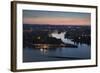 Mosel and Rhine Rivers Converge at Deutsches Eck, Koblenz, Rhineland-Palatinate, Germany, Europe-Charles Bowman-Framed Photographic Print