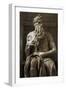 Moses. 1513-1515. Statue by Michelangelo (1475-1564). Marble-null-Framed Giclee Print