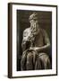 Moses. 1513-1515. Statue by Michelangelo (1475-1564). Marble-null-Framed Giclee Print