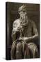 Moses. 1513-1515. Statue by Michelangelo (1475-1564). Marble-null-Stretched Canvas