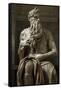 Moses. 1513-1515. Statue by Michelangelo (1475-1564). Marble-null-Framed Stretched Canvas