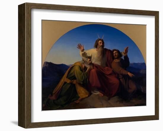 Moses, Aaron and Hur, 1837-Alexander Heubel-Framed Giclee Print