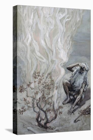 Moses Adores God in the Burning Bush-James Tissot-Stretched Canvas