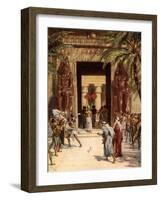 Moses and Aaron before Pharaoh - Bible-William Brassey Hole-Framed Giclee Print