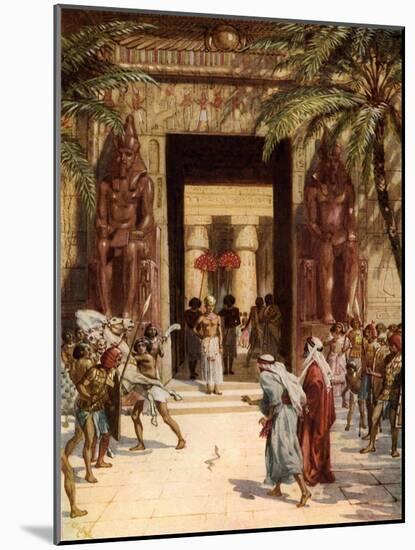 Moses and Aaron before Pharaoh - Bible-William Brassey Hole-Mounted Giclee Print