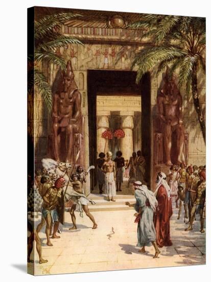 Moses and Aaron before Pharaoh - Bible-William Brassey Hole-Stretched Canvas