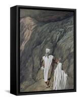 Moses and Aaron Go Up to Mount Sinai-James Tissot-Framed Stretched Canvas
