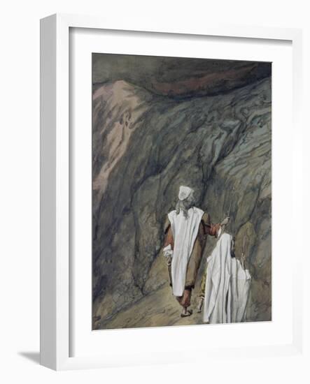 Moses and Aaron Go Up to Mount Sinai-James Tissot-Framed Giclee Print