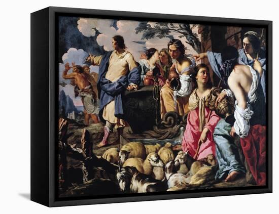 Moses and Jethro's Daughters-Sigismondo Coccapani-Framed Stretched Canvas