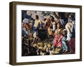 Moses and Jethro's Daughters-Sigismondo Coccapani-Framed Giclee Print