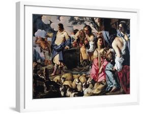 Moses and Jethro's Daughters-Sigismondo Coccapani-Framed Giclee Print