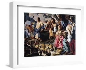 Moses and Jethro's Daughters-Sigismondo Coccapani-Framed Giclee Print