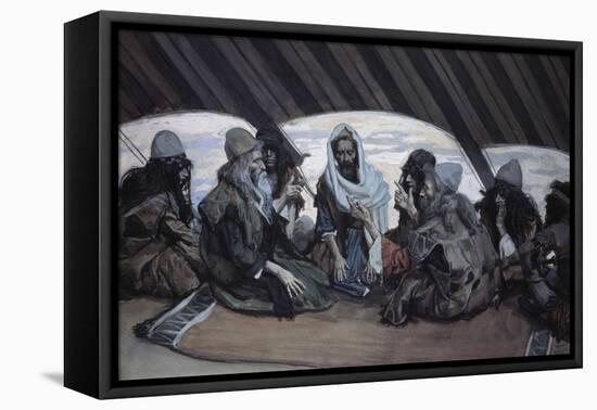 Moses and Jethro-James Tissot-Framed Stretched Canvas