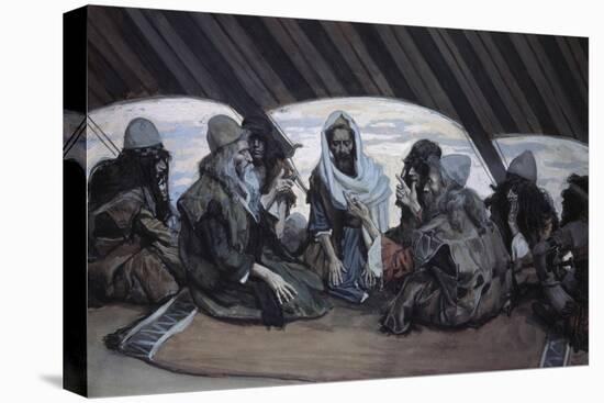 Moses and Jethro-James Tissot-Stretched Canvas