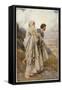 Moses and Joshua Descend from Mount Sinai-null-Framed Stretched Canvas