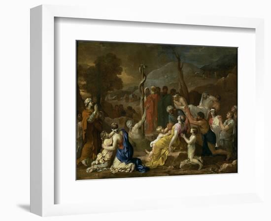 Moses and the Brazen Serpent, 1653-1654-Sébastien Bourdon-Framed Giclee Print