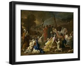 Moses and the Brazen Serpent, 1653-1654-Sébastien Bourdon-Framed Giclee Print