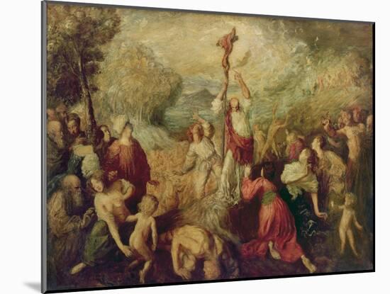 Moses and the Brazen Serpent, 1898-Augustus Edwin John-Mounted Giclee Print