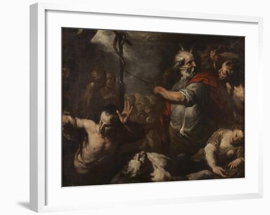 Moses and the Brazen Serpent-Italian School-Framed Giclee Print