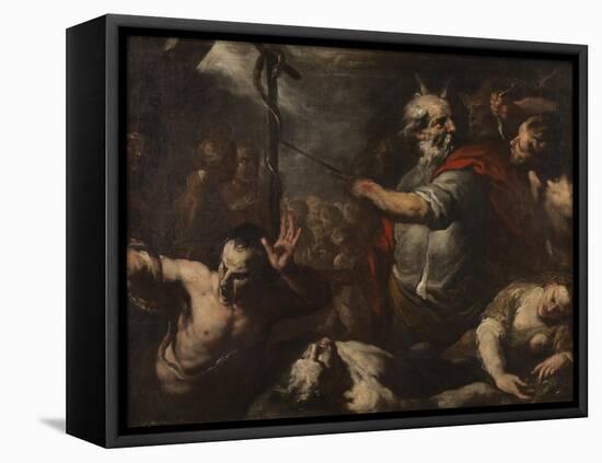 Moses and the Brazen Serpent-Italian School-Framed Stretched Canvas