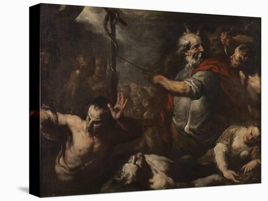 Moses and the Brazen Serpent-Italian School-Stretched Canvas