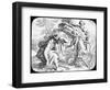 Moses and the Burning Bush, 19th Century-Julius Schnorr von Carolsfeld-Framed Giclee Print