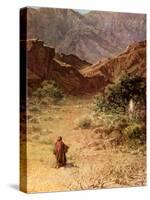 Moses and the Burning bush - Bible-William Brassey Hole-Stretched Canvas