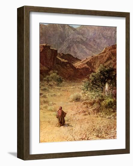 Moses and the Burning bush - Bible-William Brassey Hole-Framed Giclee Print
