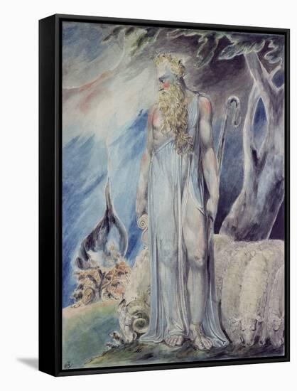 Moses and the Burning Bush-William Blake-Framed Stretched Canvas