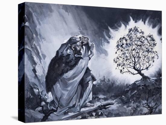 Moses and the Burning Bush-McConnell-Stretched Canvas