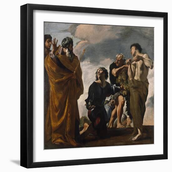 Moses and the Messengers from Canaan, 1621-24-Giovanni Lanfranco-Framed Giclee Print