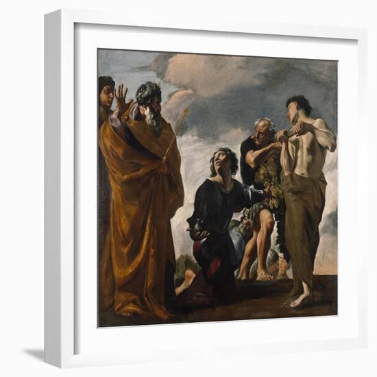 Moses and the Messengers from Canaan, 1621-24-Giovanni Lanfranco-Framed Giclee Print