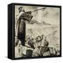 Moses and the Red Sea-Clive Uptton-Framed Stretched Canvas