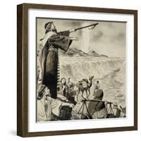 Moses and the Red Sea-Clive Uptton-Framed Giclee Print