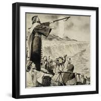 Moses and the Red Sea-Clive Uptton-Framed Giclee Print