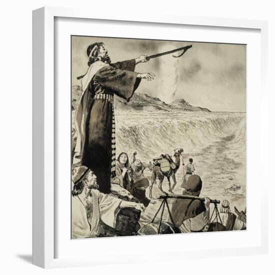 Moses and the Red Sea-Clive Uptton-Framed Giclee Print