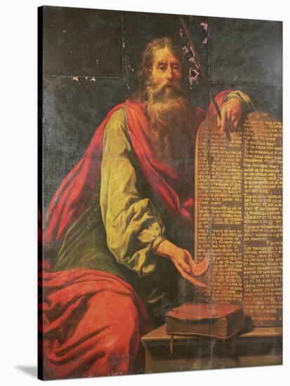 Moses and the Tablets of the Law-Laurent de La Hyre-Stretched Canvas