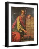 Moses and the Tablets of the Law-Laurent de La Hyre-Framed Giclee Print