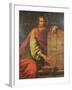 Moses and the Tablets of the Law-Laurent de La Hyre-Framed Giclee Print