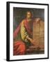 Moses and the Tablets of the Law-Laurent de La Hyre-Framed Giclee Print