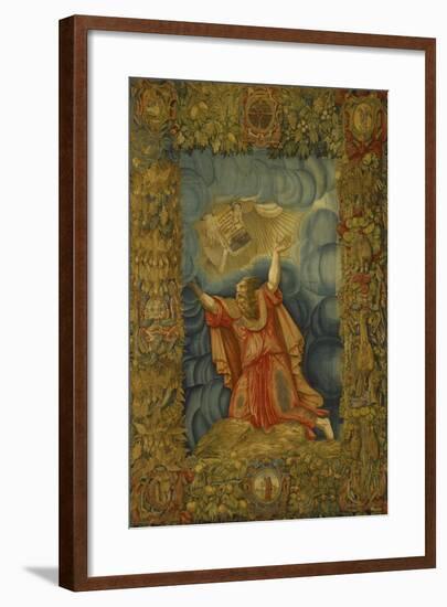 Moses at Mount Sinai, 16th Century Tapestry, Ca 1560-null-Framed Giclee Print