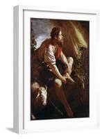 Moses before a Burning Bush-Domenico Fetti or Feti-Framed Giclee Print