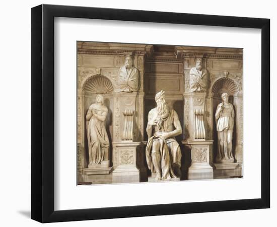 Moses Being Flanked by Leah and Rachel Representing Active Life and Contemplative Life-null-Framed Giclee Print