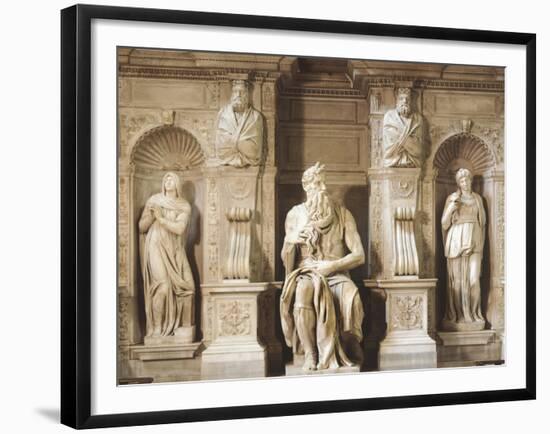 Moses Being Flanked by Leah and Rachel Representing Active Life and Contemplative Life-null-Framed Giclee Print