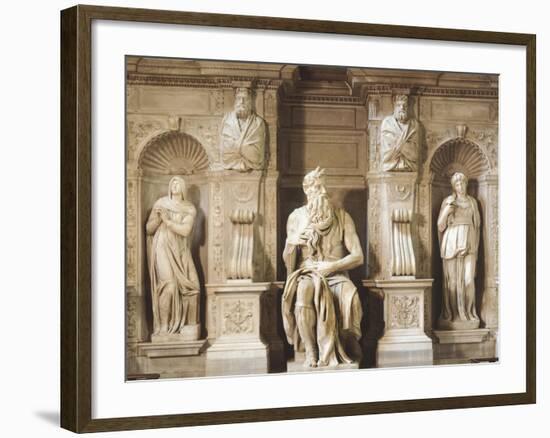 Moses Being Flanked by Leah and Rachel Representing Active Life and Contemplative Life-null-Framed Giclee Print