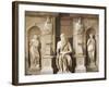 Moses Being Flanked by Leah and Rachel Representing Active Life and Contemplative Life-null-Framed Giclee Print